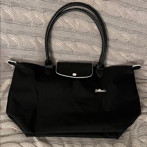 Longchamp Le Pliage Sacados Black Tote Bag Large